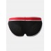 Mens Contrast Colors Underwear U Convex Pouch Breathable Briefs