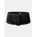 Mens Solid Color Underwear U Convex Ppouch Breathable Boxers