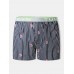 Mens 100  Cotton Printing Breathable Lightweight Loose Home Casual Boxers