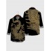 Black Full-Print Golden Dragon Cool Printing Men's Long Sleeve Shirt