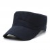 Men Cotton Embroidery Solid Color Outdoor Sunshade Casual Vintage Military Caps Flat Hats