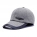 Menico Men Wool Felt Casual All  match Adjustable Outdoor Sunshade Peaked Caps Baseball Caps