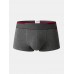 Mens Contrast Cotton Breathable Antibacterial Underwear Waistband Boxers With Pouch