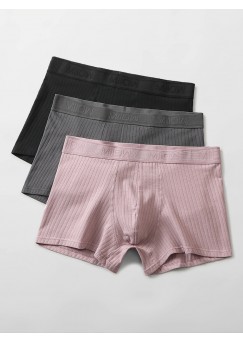 Mens Cotton Jacquard Antibacterial U Convex Boxer Briefs Multipacks Underpants Sets