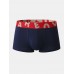 Mens Cotton Breathable Cozy Underwear Letter Waistband Boxers With Pouch