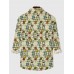 Plaid Series Vintage Abstract Medieval Pattern Printing Men's Long Sleeve Shirt