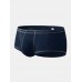 Mens Solid Color Underwear U Convex Ppouch Breathable Boxers