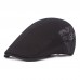 Menico Men’s Cotton Visor Short Brim Casual Vintage Edgy Hat Beret Flat Cap